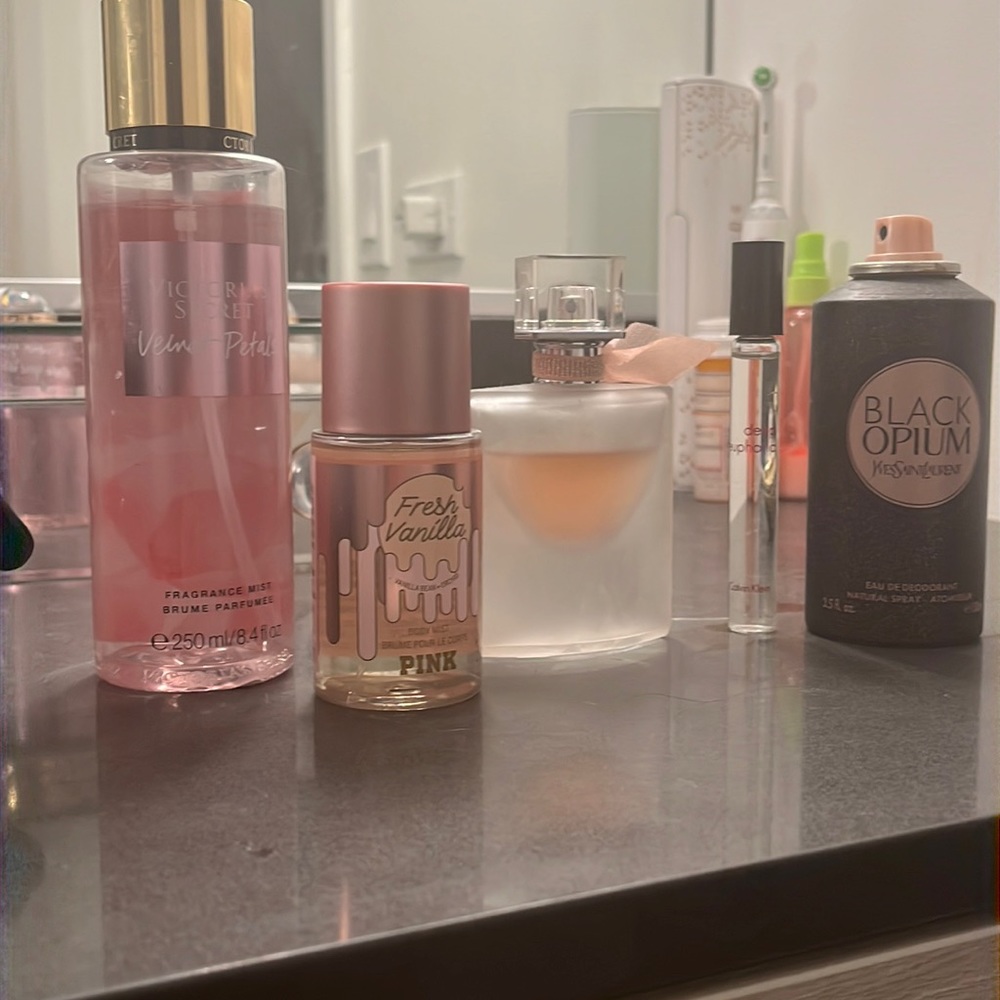 Lancome La vie est belle hair perfume - Victoria’s secret mist etc